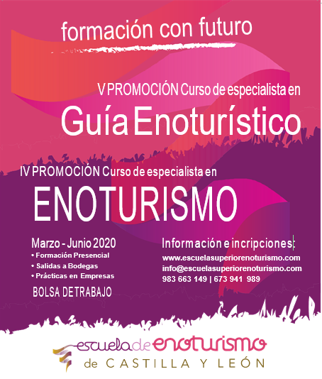 Cartel Curso de Especialista en Guía Enoturístico y Especialista en Enoturismo