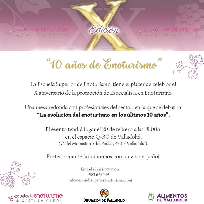 10  años de enoturismo, X Promoción de la ESE